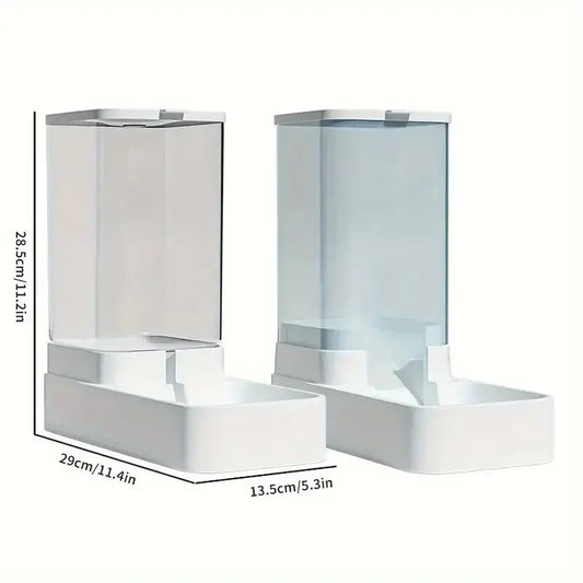 7A-1pc/2pcs Automatic Dog Feeder/Water Dispenser, Plastic Gravity Dog Food And Water Dispenser Set