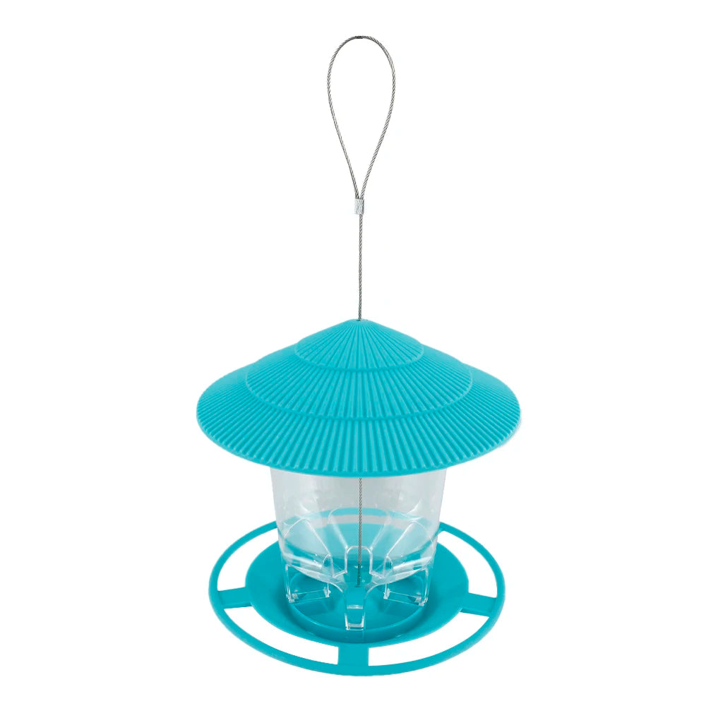 Bird Feeder Automatic Hanging Outdoor Garden Gazebo Wild Bird Feeding Container With Hang Rope House Decor Pet Supplies