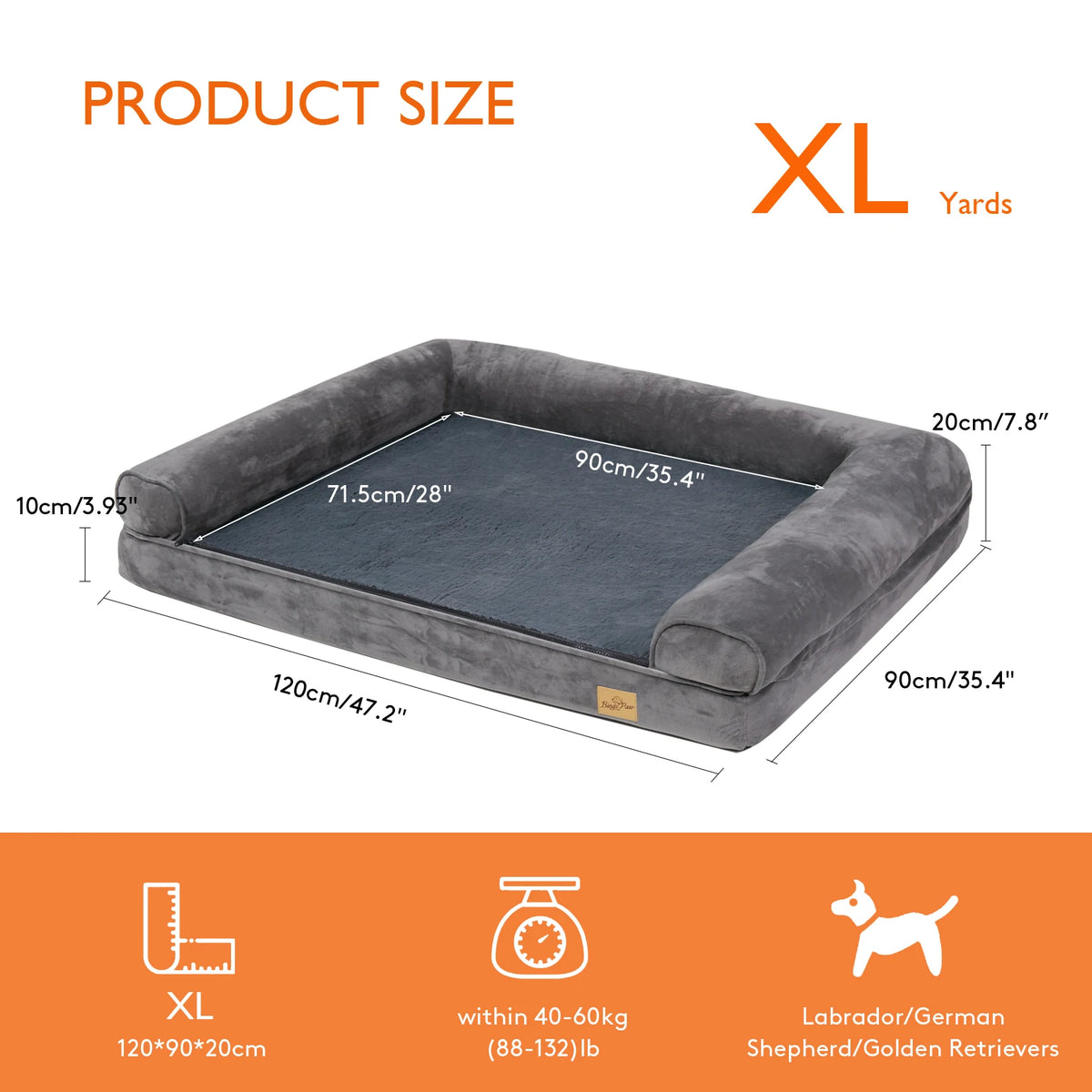 BINGOPAW XXL Dog Sofa Bed — Removable Washable Cover
