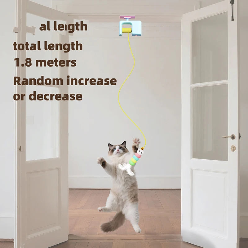 BOOTEELY Rechargeable Hanging Feather Cat Toy