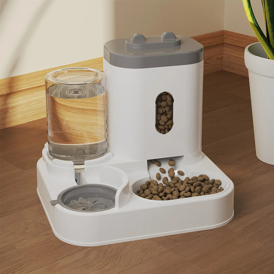 ZZ-Cat Feeder Dog Food Bowl Auto Water Supply Fountain Large Capacity Pet Food Storage Dispenser Kitten Puppy Accessories